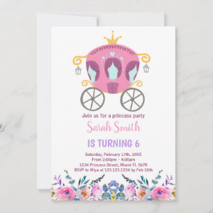 Rosa Prinzessin Beförderung Geburtstag Einladung