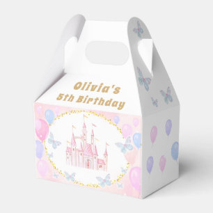 Rosa Prinzessin Burg Geburtstagsparty Gefallen Box Geschenkschachtel