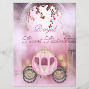 Rosa Prinzessin Carriage Enchanted Sweet 16 Einladung