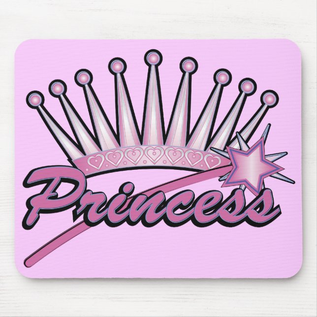 Rosa Prinzessin Crown Mousepad (Vorne)