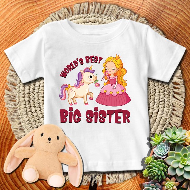 Rosa Prinzessin + Die beste große Schwester der Pf Baby T-shirt (Von Creator hochgeladen)