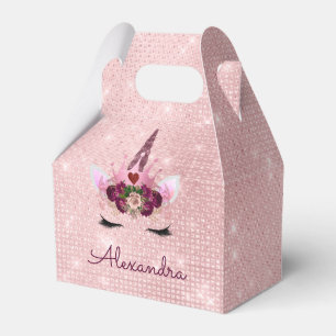 Rosa Prinzessin Einhorn Rose Gold Rosa Rosa Glitze Geschenkschachtel
