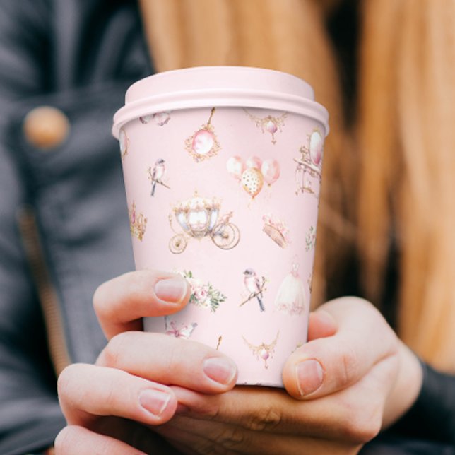 Rosa Prinzessin Fairytale Geburtstagsparty Pappbecher (Von Creator hochgeladen)