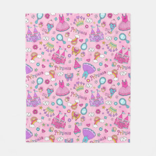 Rosa Prinzessin Fleece Blanket, mittel