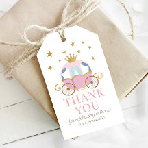 Rosa Prinzessin Geburtstags-Geschenkanhänger