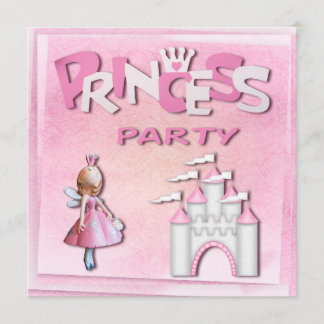 Rosa Prinzessin Geburtstagsparty Einladung