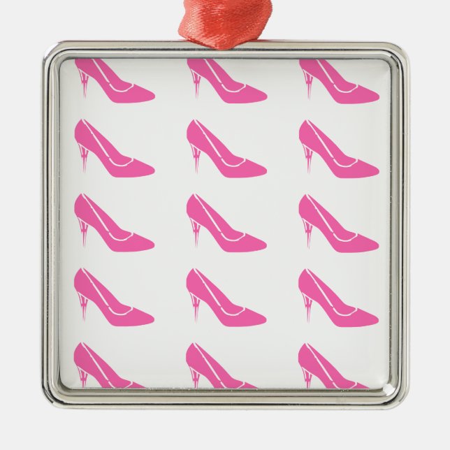 Rosa Prinzessin High Heel Schuhe Weihnachtsschmuck (Vorne)