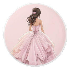 Rosa Prinzessin Mädchen Keramikknopf Keramikknauf