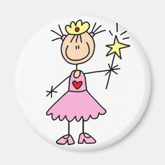 Rosa Prinzessin mit Wand-Magnet Magnet