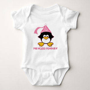 Rosa Prinzessin Penguin Baby Strampler