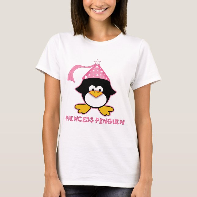 Rosa Prinzessin Penguin T-Shirt (Vorderseite)