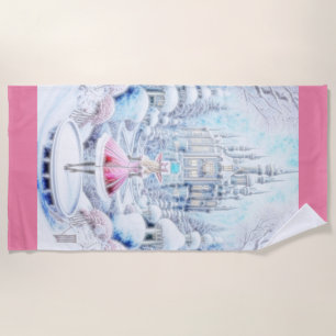 Rosa Prinzessin Strandtuch