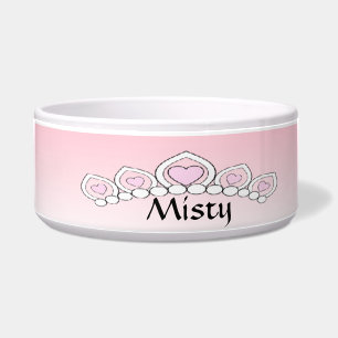 Rosa Prinzessin Tiara Dog Bowl Napf