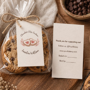 Rosa Produkt-Einlegekarte für die Heimbäckerei Visitenkarte