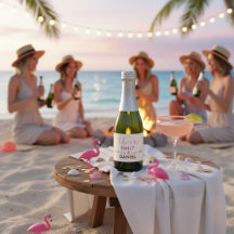 Rosa Prost aufs Brautpaar Mini Champagner