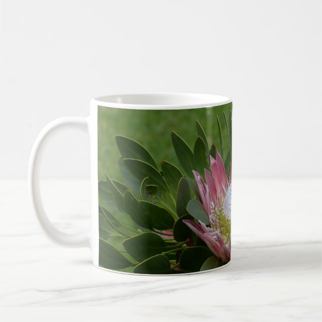 Rosa Protea-Blüte Kaffeetasse (Links)