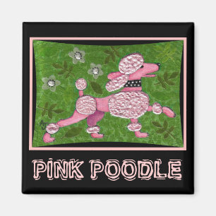 ROSA PUDEL-PARADE - spielerischer Pudelmagnet Magnet