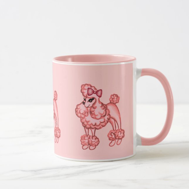 Rosa Pudel Tasse (Rechts)