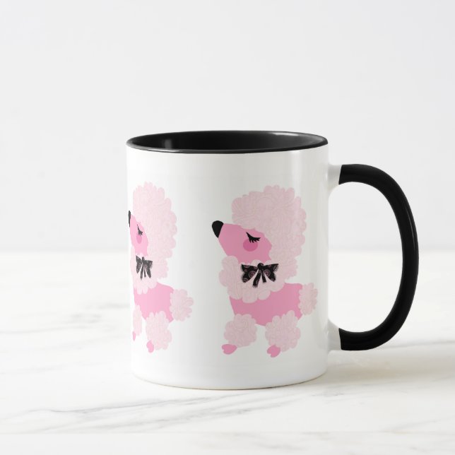 Rosa Pudel-Tasse Tasse (Rechts)