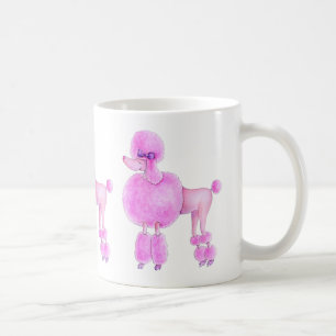 Rosa Pudelhundehündchen-Tasse Kaffeetasse