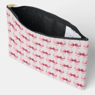 Rosa Puder-Schleifen-Muster-Accessoire-Tasche Zubehörtasche
