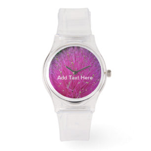 Rosa Puderquaste-Uhr Armbanduhr