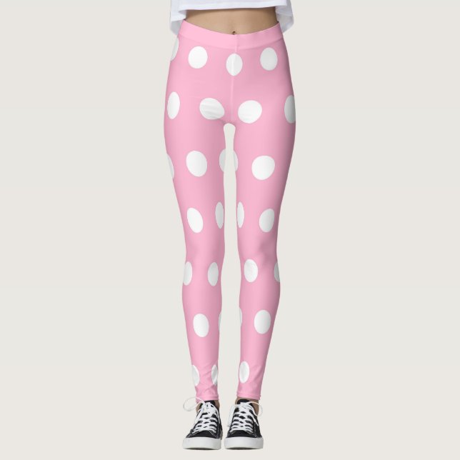 Rosa Punkt Leggings (Vorderseite)