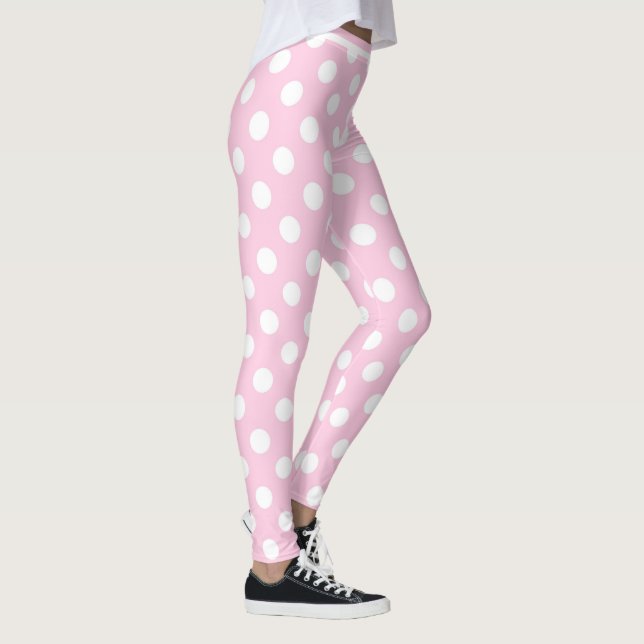 Rosa Punkt Niedlich Chic Girly Modern Leggings (Rechts)