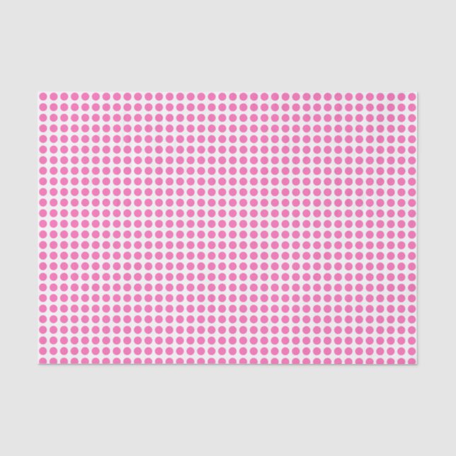 Rosa Punkte auf Weißzettel Seidenpapier (Vorderseite)