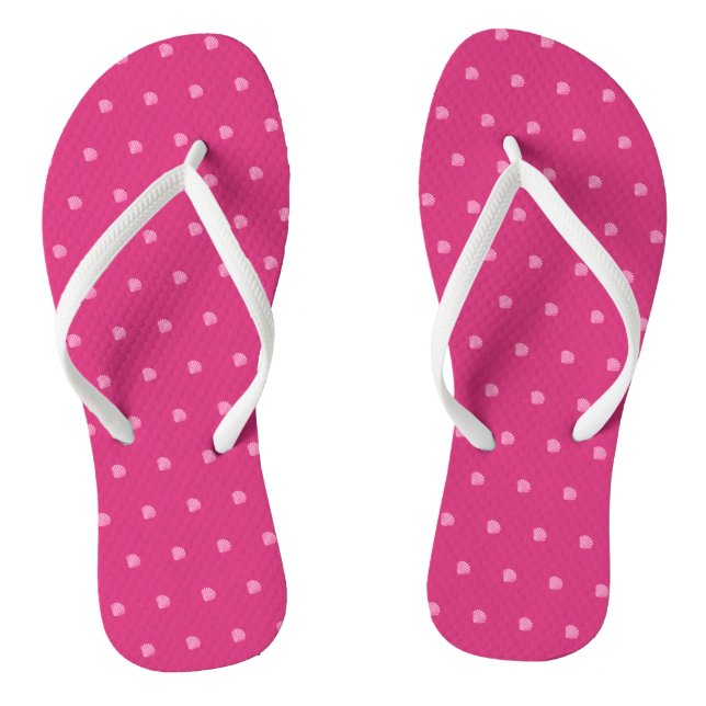 Rosa Punkte - Flip Flops (Fußbett)