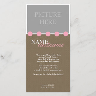 Rosa Punkte - Mädchen Ankündigung