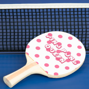 Rosa Punkte   PING PONG KÖNIGIN Tischtennis Schläger