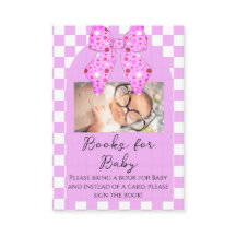 Rosa Punkte-Schleifen Gingham Karo-Baby-Party