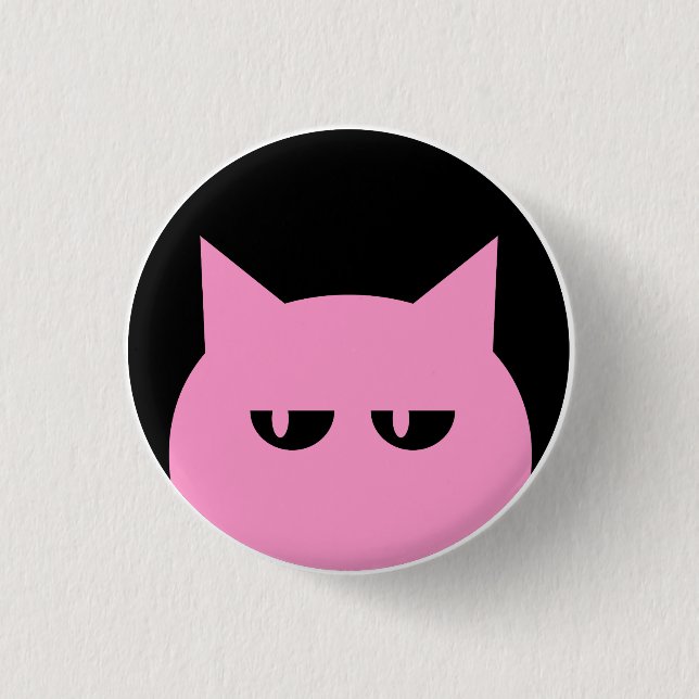 Rosa Pussycat-Button Button (Vorderseite)