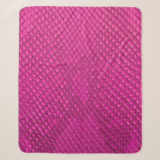 Rosa Python-Schlangenhauttextur Sherpadecke (Vorderseite)