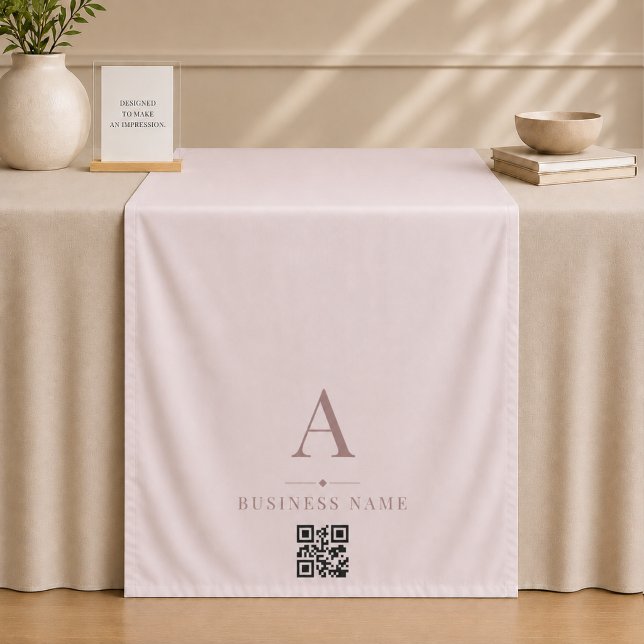 Rosa QR-Code Geschäft Tischläufer Banner Wandteppich (Von Creator hochgeladen)