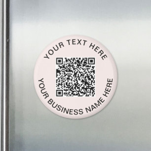 Rosa QR-Code-Geschäftsförderung Magnet