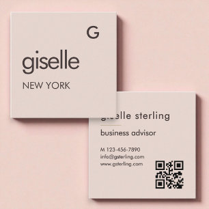 Rosa QR-Code Visitenkarte