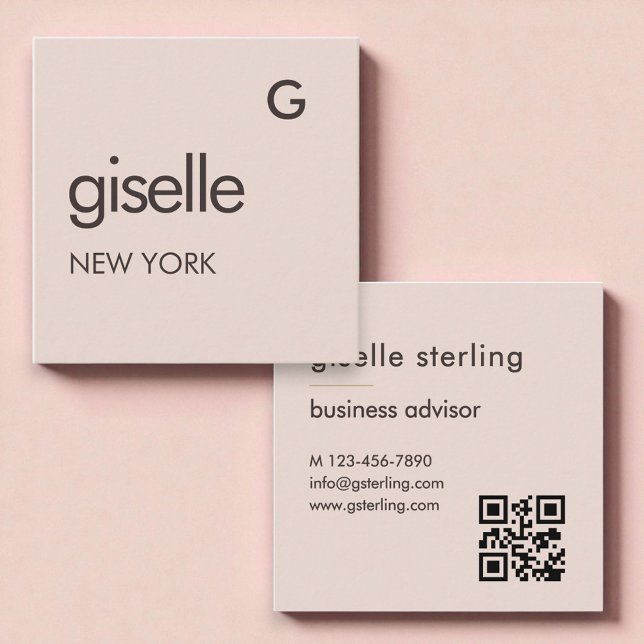 Rosa QR-Code Visitenkarte (Von Creator hochgeladen)