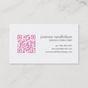 Rosa QR CODE Visitenkarte