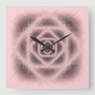 ROSA QUADRATISCHE WANDUHR