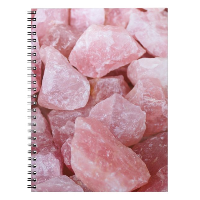 Rosa Quartz Crystal Liebe Notebook Journal Notizblock (Vorderseite)