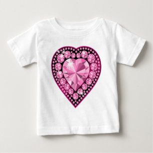 Rosa Quartz Gem Herz Baby T-shirt