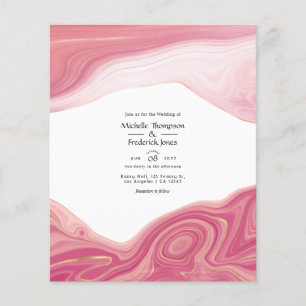 Rosa Quarz und Blush-Schichten Hochzeits-Einladung Flyer