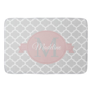Rosa Quatrefolie Personalisiert Bath Mat Badematte