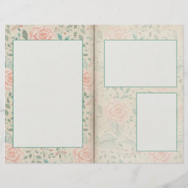 Rosa Rahmen Scrapbook Paper