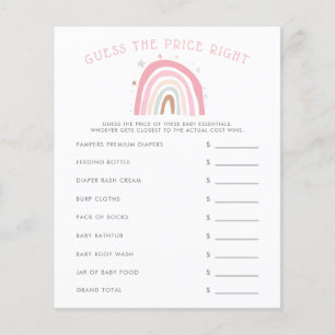 Rosa Rainbow Baby Dusche schätzt den Preis richtig