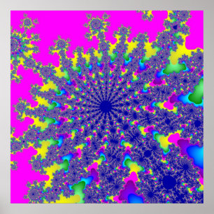 Rosa Rainbow Burst Poster