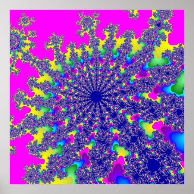 Rosa Rainbow Burst Poster (Vorne)