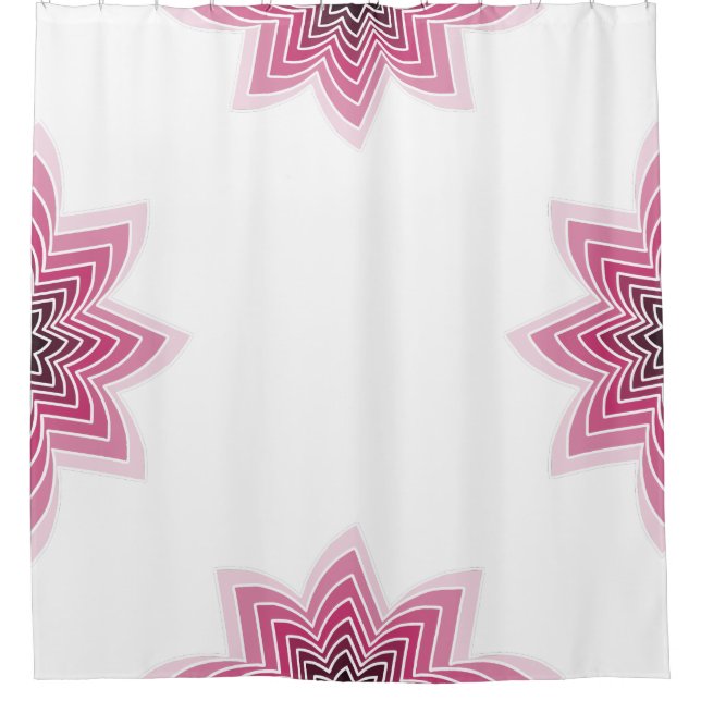 Rosa Rainbow Lotus Blume Duschvorhang (Vorderseite)